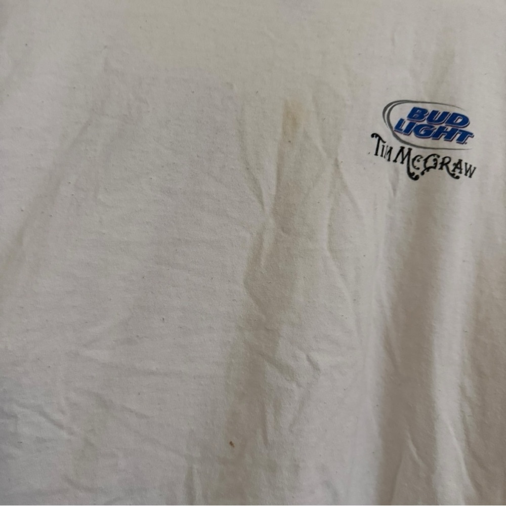 Bud Light Tim McGraw 2002 Graphic TShirt XXL 2XL Vintage Country Concert Tee Y2K - Picture 2 of 8